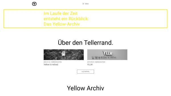 Website Screenshot: Yellow Agentur für Kommunikation Lawniczak & Partner KG - Yellow | Artgerechte Markenhaltung - Date: 2023-06-14 10:46:25
