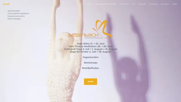 Website Screenshot: Yoga yogalehrer Ausbildung Yogalehrerausbildung Yogaschule Yogakurse Fortbildung Renate-Gerzer Retz Niederoesterreich Oesterreich - Sigrid Besenbäck - Date: 2023-06-26 10:25:27