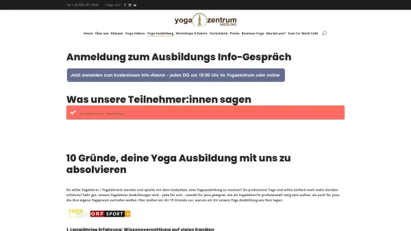 Website Screenshot: Yoga Vidya Austria - Yoga Ausbildung - Yogazentrum Mödling - Date: 2023-06-15 16:02:34