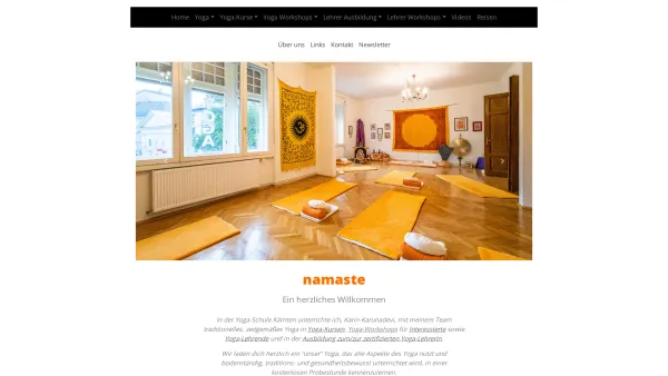 Website Screenshot: Yoga-Schule Kärnten - Yoga-Kurse, Yoga-LehrerIn Ausbildungen, Klagenfurt / Yogaschule Kärnten - Date: 2023-06-15 16:02:34