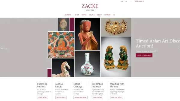 Website Screenshot: Galerie Zacke - Home page | Galerie Zacke - Date: 2023-06-26 10:25:30