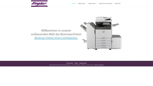Website Screenshot: Zagler Bürotechnik - Zagler Bürotechnik - Date: 2023-06-26 10:25:30
