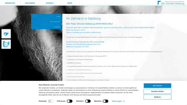 Website Screenshot: Zahnarzt Salzburg Dr. Schuller - Ihr Zahnarzt in Salzburg - DDr. Peter Schuller-Götzburg | Zahnarzt Salzburg - Date: 2023-06-26 10:25:30