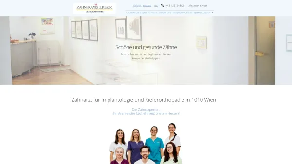 Website Screenshot: Ordination Dr. Hofmann - Schöne und gesunde Zähne – Ihr strahlendes Lächeln liegt uns am Herzen. Always here to help you. - Date: 2023-06-26 10:25:30