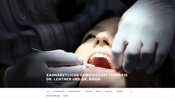 Website Screenshot: Webseite der Zahnärztlichen Praxisgemeinschaft Dr. Lentner Dr. Böhm in Neubeuern und Kufstein Informationen zur Praxis Behandlungs - Home - Zahnärztliche Gemeinschaftspraxis Dr. Lentner und Dr. Böhm - Date: 2023-06-26 10:25:30
