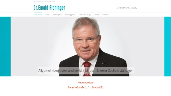 Website Screenshot: Dr. Ewald Aichinger - Zahnarzt Dr. Aichinger - Date: 2023-06-26 10:25:30