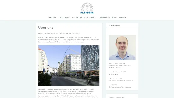Website Screenshot: Zahnarztpraxis Dr. Freiding - Dr. Freiding - Zahnarzt in 1030 Wien, Wien Mitte Landstraße - Date: 2023-06-26 10:25:30