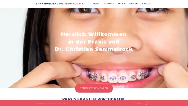 Website Screenshot: Zahnspangen & Brackets Dr. Christian Semmelrock Klagenfurt - ZAHNSPANGEN | DR. SEMMELROCK | Klagenfurt | Feldkirchen - Date: 2023-06-26 10:25:30