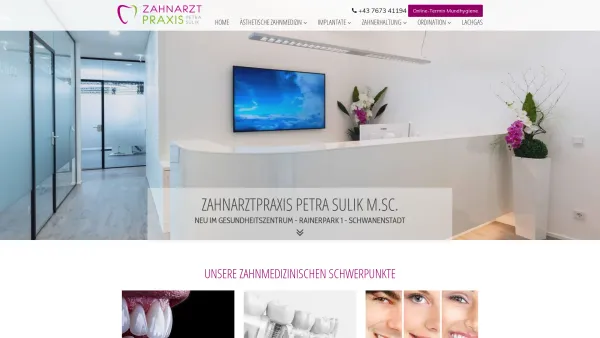Website Screenshot: Zahnarztpraxis Petra Sulik - Zahnarztpraxis Petra Sulik M.Sc. Schwanenstadt | Moderne Zahnmedizin - Date: 2023-06-26 10:26:52