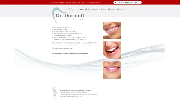 Website Screenshot: Dr. DI Günther Dormuth - Dr. Dormuth, Zahnarzt - Date: 2023-06-26 10:25:30