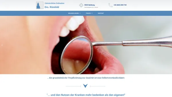 Website Screenshot: zahnärztliche Ordination Drs. Römhild - Drs. Römhild Zahnärzte - Drs. Römhild - Date: 2023-06-26 10:25:30