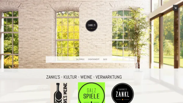 Website Screenshot: Hannes Zankl eU - SalzSpiele, Weine, Eventkonzept - Zankl's Salzburg - Date: 2023-06-26 10:26:52