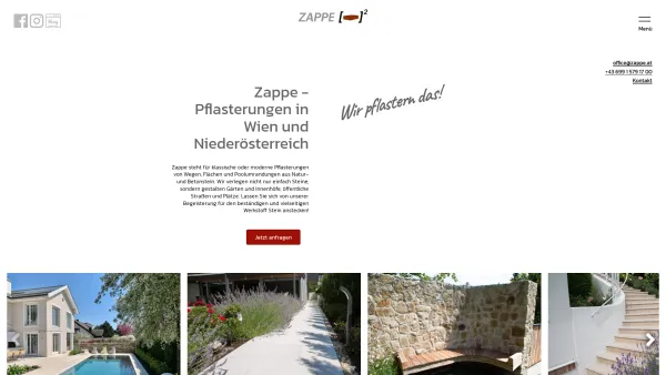 Website Screenshot: Wir Pflastern das ZAPPE Pflasterungs GmbH - Zappe Pflasterungen GmbH – Steine für Ihren Garten - Date: 2023-06-15 16:02:34