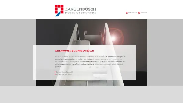 Website Screenshot: Zargen Bösch GesmbH & Co.KG - Österreich und Schweiz | Zargen Bösch Schweiz - Date: 2023-06-26 10:25:33