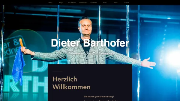 Website Screenshot: Zauberkünstler & Bauchredner Dieter Barthofer - Home | Zaubershow - Date: 2023-06-14 10:46:27