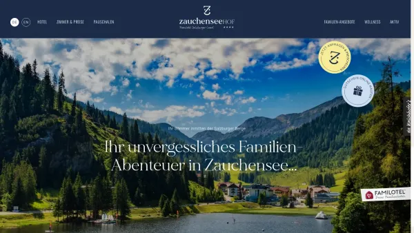Website Screenshot: Hotel Zauchenseehof - Hotel in Zauchensee - 4* Hotel Zauchenseehof in Altenmarkt-Zauchensee - Date: 2023-06-26 10:25:33