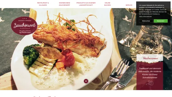 Website Screenshot: Zauchenwirt - Gasthof Zauchenwirt: Gut essen, schön wohnen erholsame Urlaubstage - Date: 2023-06-26 10:25:33
