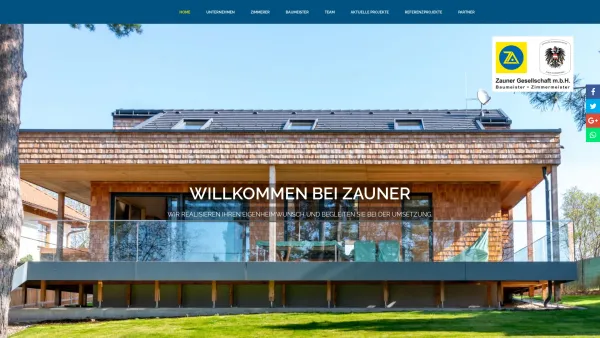 Website Screenshot: Zauner Bau und Zimmermeister Groß Gerungs Waldviertel - Zauner Bau- und Zimmermeister - Home - Date: 2023-06-26 10:25:33