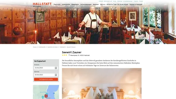 Website Screenshot: Gasthof Zauner Seewirt - Seewirt Zauner, Hallstatt » Gasthöfe & Hotels in Hallstatt / Salzkammergut - Date: 2023-06-26 10:25:33