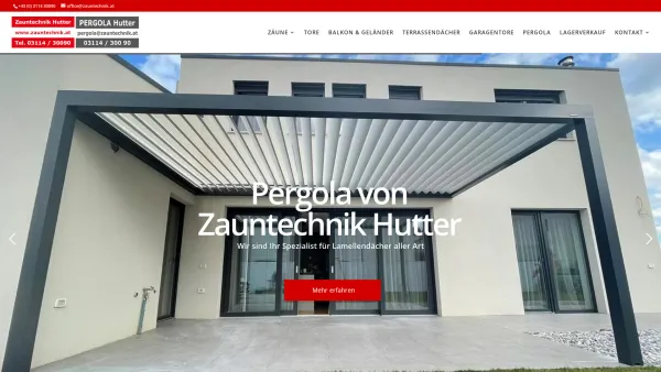 Website Screenshot: Hutter Zauntechnik - Startseite - Zauntechnik Hutter - Date: 2023-06-14 10:46:27