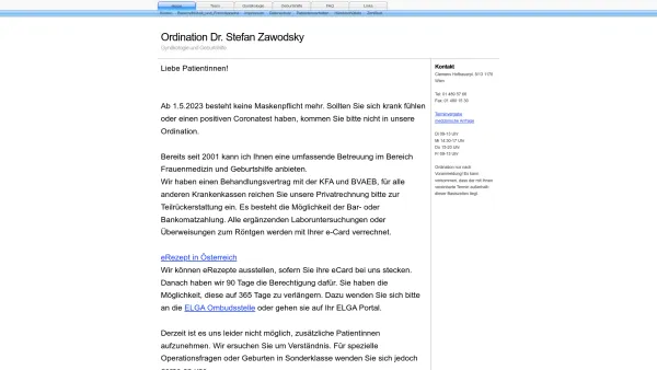 Website Screenshot: www.zawodsky.com - Home | Ordination Dr. Stefan Zawodsky - Date: 2023-06-26 10:25:33