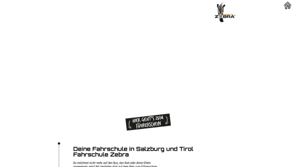 Website Screenshot: Ing. Franz Zaman Mag. Arnold Moises Gesellschaft bürgerlichen zebra deine fahrschule - Fahrschule Salzburg Tirol Zebra Führerschein - Date: 2023-06-15 16:02:34