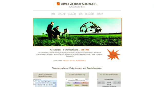 Website Screenshot: Alfred Zechner Ges.m.b.H - Software - Software fürs Handwerk ? Alfred Zechner Ges.m.b.H. - Date: 2023-06-15 16:02:34