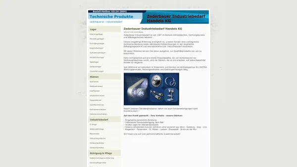 Website Screenshot: Friedrich TPZ-Zederbauer - Antriebstechnik, Kompressoren, Werkzeugmaschinen, Befestigungstechnik, Industriebedarf, Kettenräder, Wien - Date: 2023-06-26 10:25:33
