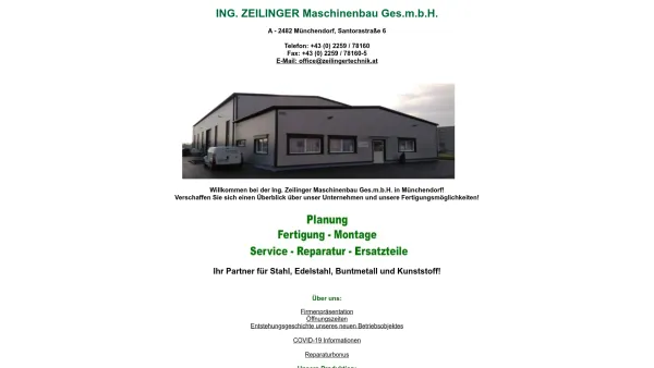 Website Screenshot: Zeilingertechnik.at - Ing. Zeilinger Maschinenbau Ges.m.b.H. - Date: 2023-06-14 10:46:27