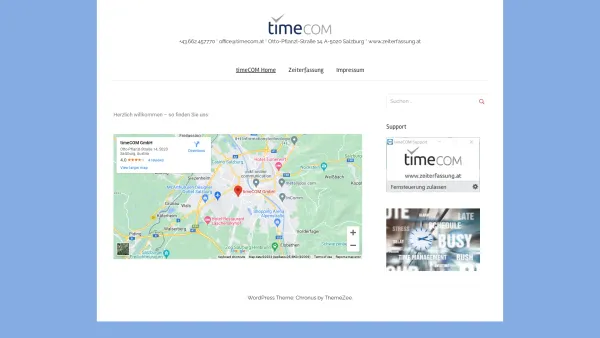 Website Screenshot: Timecom GmbH Zeit-& Betriebsdatenerfassungssysteme - timeCOM GmbH – +43.662.457770 ° office@timecom.at ° Otto-Pflanzl-Straße 14, A-5020 Salzburg ° www.zeiterfassung.at - Date: 2023-06-26 10:25:33
