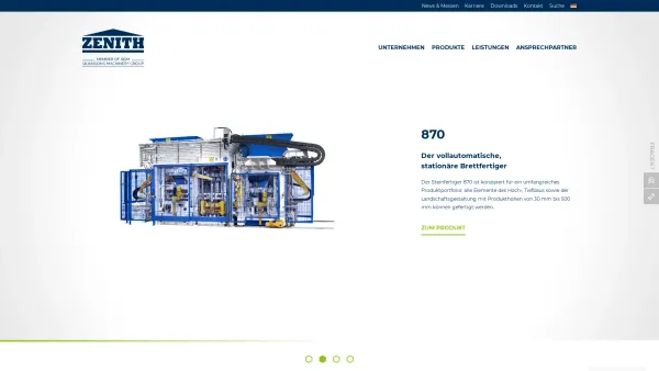 Website Screenshot: ZENITH Pallet Plant - Startseite - Zenith - Date: 2023-06-26 10:25:36