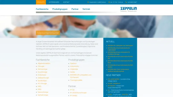 Website Screenshot: Zeppelin Medical Instruments GmbH - Medizinprodukte - Zeppelin Medical - Date: 2023-06-26 10:25:36