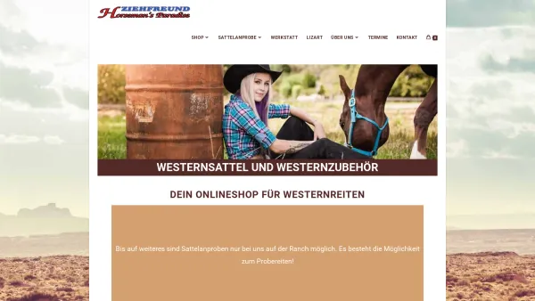 Website Screenshot: Otto Reitsport Westernwear Ziehfreund - Ziehfreund Horseman's Paradise – Der Fachshop für Westernreiten und Zubehör - Date: 2023-06-26 10:25:36