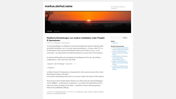 Website Screenshot: Zierhut & Partner Filmproduktion GmbH - markus.zierhut.name | Die tÃ¤glichen Erlebnisse des Wahnsinns! - Date: 2023-06-26 10:25:36