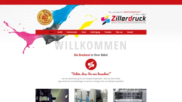 Website Screenshot: ZILLERDRUCK Steiner Druck u Grafik GmbH Co TELEKOM AUSTRIA Lix BusinessWeb - Home - Zillerdruck - Die Druckerei in Ihrer Nähe! - Zell am Ziller in Tirol - Date: 2023-06-26 10:25:39