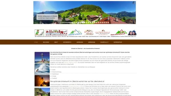 Website Screenshot: Zillertalnet.at - Urlaub im Zillertal / zillertalnet.at - Date: 2023-06-26 10:25:39