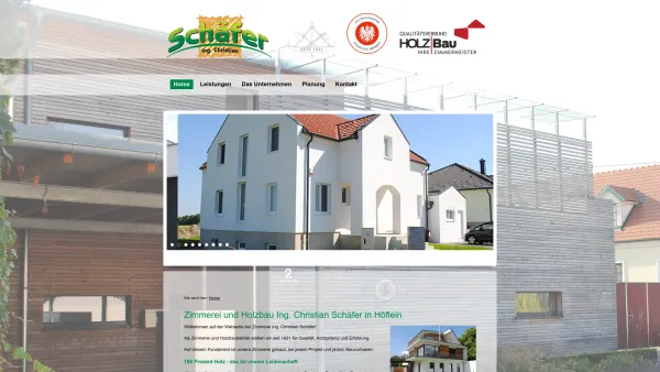 Website Screenshot: Christian Zimmerei Schäfer Qualität und individuelle Lösungen - Ing. Christian Schäfer, Ihre Zimmerei in Höflein - Date: 2023-06-15 16:02:34