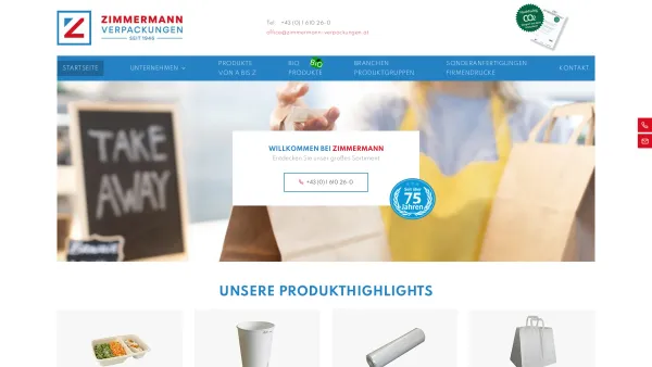 Website Screenshot: Zimmermann Franz Import-Export inode wir_verbinden Sie mit Highspeed Internet - Zimmermann Verpackungen GmbH in Wien | Lebensmittelverpackungen - Date: 2023-06-26 10:25:39