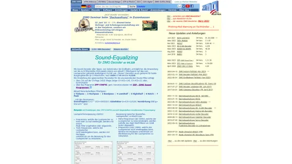 Website Screenshot: Dipl. Ing. Dr. Peter ZIMO die Modellbahnsteuerung der Zukunft - ZIMO Elektronik GmbH - Date: 2023-06-26 10:25:39