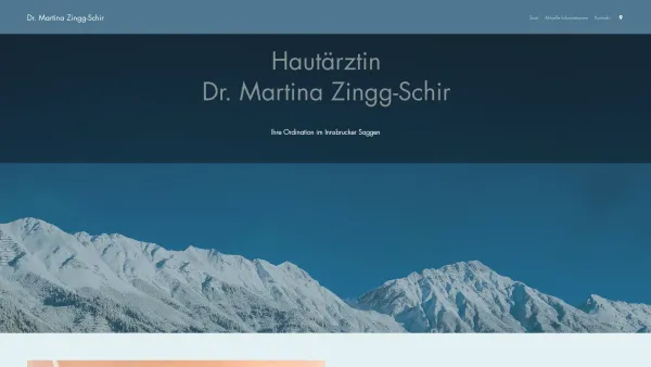Website Screenshot: Dr.med. Martina Zingg-Schir - Start | Dr. Martina Zingg-Schir - Date: 2023-06-26 10:25:39