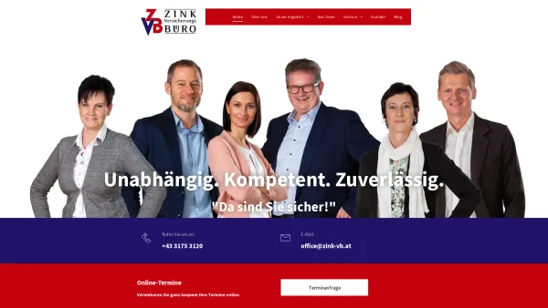 Website Screenshot: Versicherungsmaklerbüro Siegfried Zink - Home - Date: 2023-06-26 10:25:39