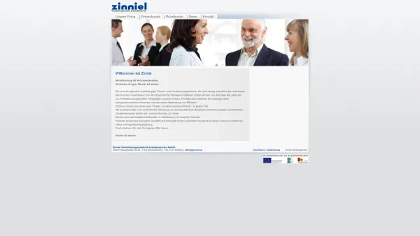 Website Screenshot: Zinniel Finanz & Versicherungsservice GmbH - Zinniel Versicherungsmakler & Schadenservice GmbH: Home - Date: 2023-06-14 10:37:10