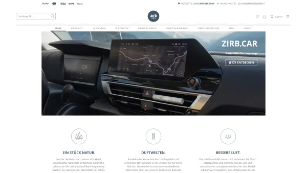 Website Screenshot: zirb.GmbH - zirb. | Der Raumlüfter aus Zirbenholz - Date: 2023-06-15 16:02:34