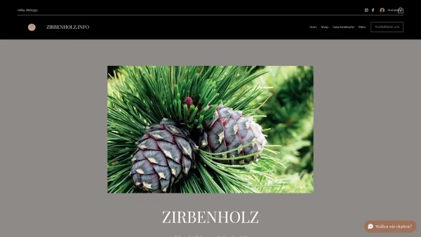 Website Screenshot: Zirbe DIE ZIRBE Das Holz zum Wohlfühlen - Zirbenholz.info: Produkte aus Zirbenholz und Info | Reichenfels - Date: 2023-06-14 10:46:30