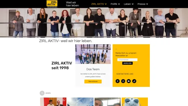 Website Screenshot: Zirl Aktiv - ZIRL AKTIV- Weil wir hier Leben - Date: 2023-06-26 10:26:52