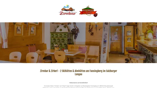Website Screenshot: Zirmbar Fanningberg Aprés Ski Fanningberg kann süchtig machen - Zirmbar & Zirberl - Skihütten & Almhütten am Fanningberg im Lungau - Date: 2023-06-15 16:02:34