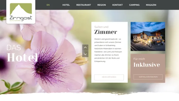 Website Screenshot: Restaurant Camping Zirngast - Ihr komfortables Hotel in Schladming in der Steiemark, Hotel Zirngastzirngast.at - Date: 2023-06-26 10:25:39