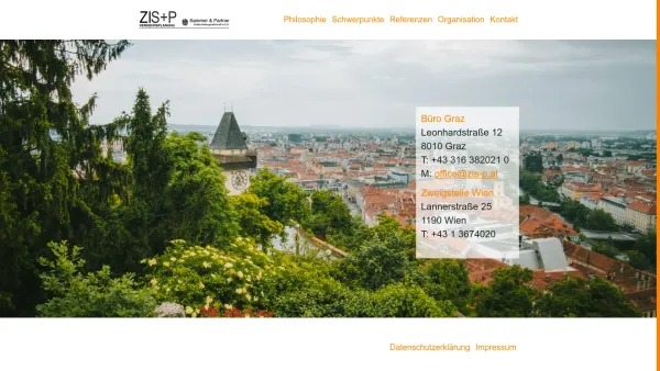 Website Screenshot: Sammer Partner Ziviltechniker ZIS+P Transportplanning Index] - ZIS+P - Date: 2023-06-14 10:46:30