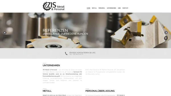 Website Screenshot: Christian Josef Z.I.S. Zaglitsch Industrie Service - ZIS Metall und Personal - Date: 2023-06-26 10:25:39