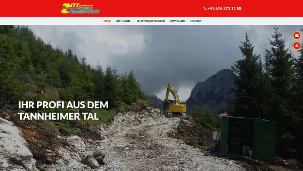Website Screenshot: Zitt-Transporte Erdbau GmbH & Co KG - Zitt Transporte Erdbau im Bezirk Reutte - Date: 2023-06-26 10:25:42
